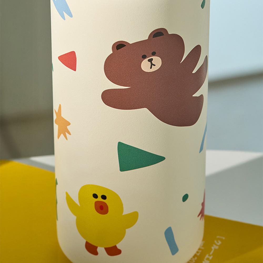 Line Friends Brown Picnic One-Touch Tumbler (420ml)