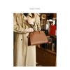 Women's bag 2025 new lychee pattern first layer cowhide shell bag large capacity niche commuting single shoulder diagonal hanging handbag