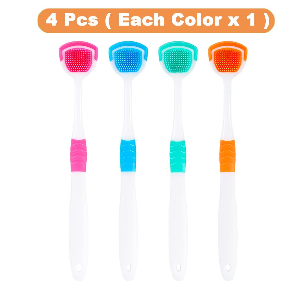 

Vaclav 1Pc/4Pcs/8Pcs Silicone Tongue Scraper For Oral Hygiene,Tongue Cleaner Scraper For Oral Care,Tongue Brush Food Debris Clea
