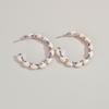 Bohemian Style Turquoise Bead Ring Earrings for Women, Versatile for Daily Wear