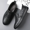 Leather shoes men's 2025 new casual shoes business men's shoes one pedal spring and autumn middle-aged father non-slip loafer shoes men