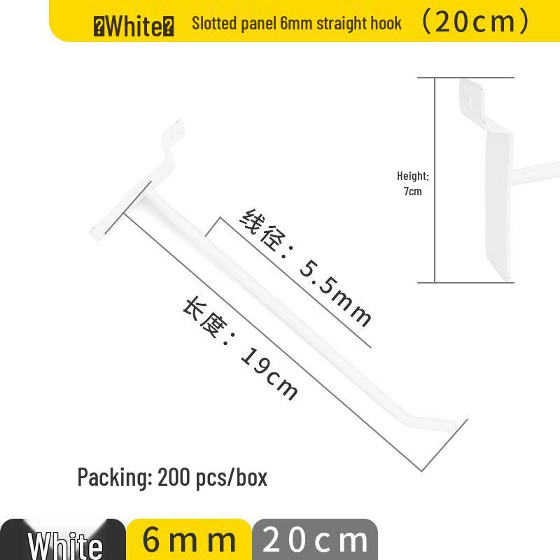 Clip-on Straight Hook for Slotted Pegboard - Aluminum Display Hook for Electronic Components and Sample Exhibits
