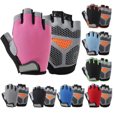 Professional Cycling Half Finger Gloves Men Women Anti-slip Anti-Sweat Breathable Anti-shock Sports Bike Bicycle Gloves Gift