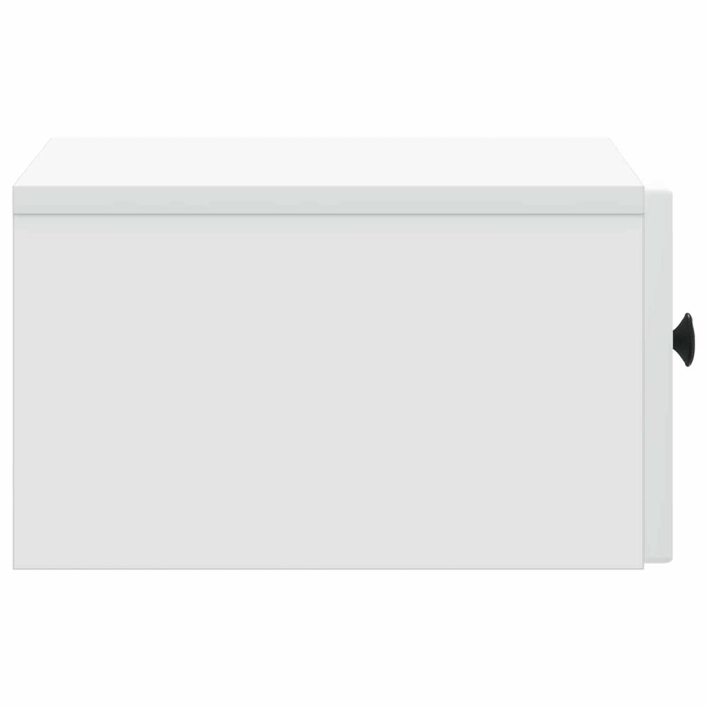 Wall Mounted Nightstand White 33 x 34.5 x 20 cm Particleboard