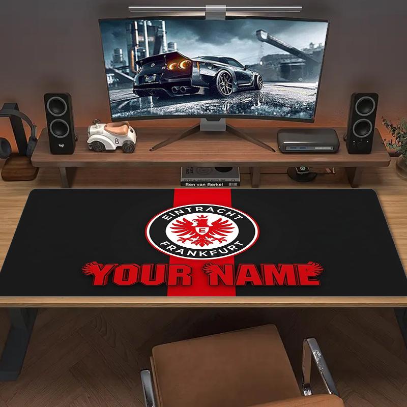 Tappetino per Mouse Personalizzato Eintracht Frankfurt Grande Cuscino per Tavolo da Gioco Antiscivolo Laptop Tablet Mousepad Grande Tappetino XXL Mini PC Playmat Con Bordo bloccato_XIA