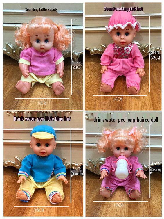Baby Girl Doll Stroller with Light and Sound - Pretend Play Birthday Gift