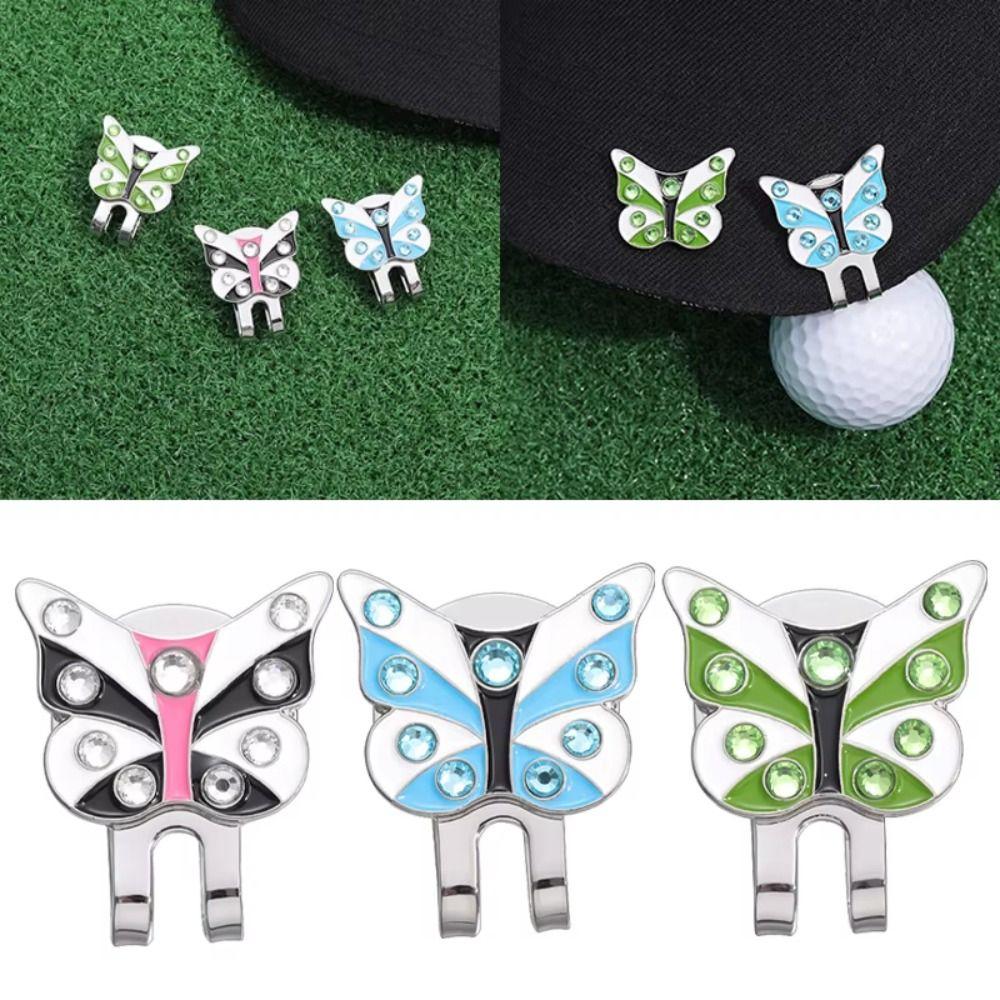 Magnetic Golf Cap Clip Butterfly Shape Golf Hat Marker Golf Ball Marker  Baseball Hat
