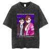 Washed Japanese Anima Dandadan Tshirt Retro Yk Short Sleeves Harajuku Casual Cotton Tshirt Oversized Trendy Unisex Tshirt
