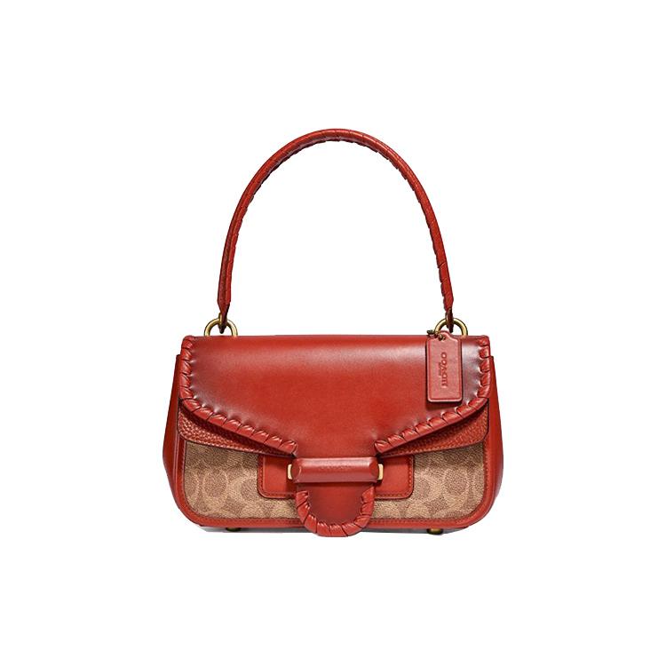 

Новая кожаная сумка-клатч COACH Cody, Портативная сумка через плечо, Женская сумка на плечо Коричневая Красная и Ржавая Монограмма C2583-B4NQ4 24.9*10.9*16.0CM