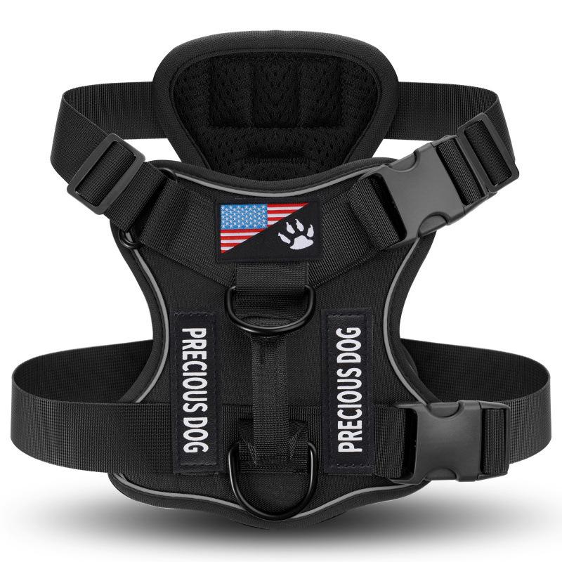 Large Dog Tactical Reflective Vest & Leash Combo