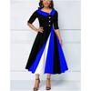 QICED Fashion Summer Spring  1/2 Sleeves V-Neck Casual Dresses