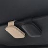 PU Leather Car Sunglasses Holder with Card Clip for Sun Visor Suit for Eyeglasses Ticket Storage Interior