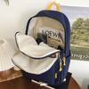 New High-value Solid Color Simple Letter Backpack Couple Casual Lightweight Large-capacity Backpack