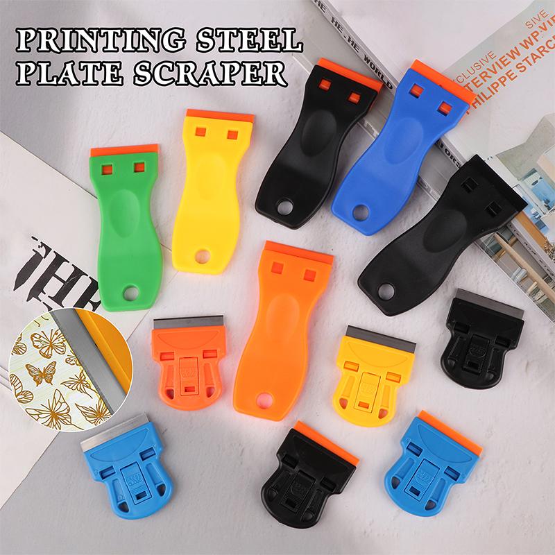 Nail Stamping Plate Accessories Pattern Stamp Template Scraper Diy Printing Nail Tools Removable Cleaning Shovel Glue Stickers