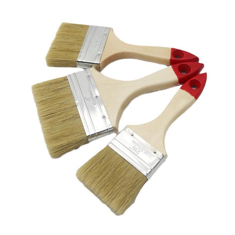 Red-Tailed Clear Varnish Hog Bristle Paint Brush with Thickened Sharpened Filaments