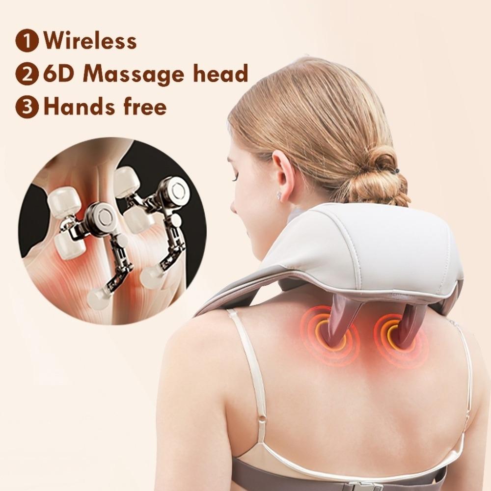 Wireless Neck Shoulder Massager Electric Hot Compress Shoulder Massager  Massagers