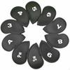 10 Pieces 10Unit Golf Headcover Set Thick Padding Iron Scratch Protection Red