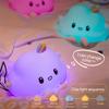 Neues Kreatives Kleine Wolke LED Nachtlicht Nachttisch Weiches Silikon Fernbedienung Tippen Warmes Nachtlicht Lampe Für Baby Kinder Geschenk