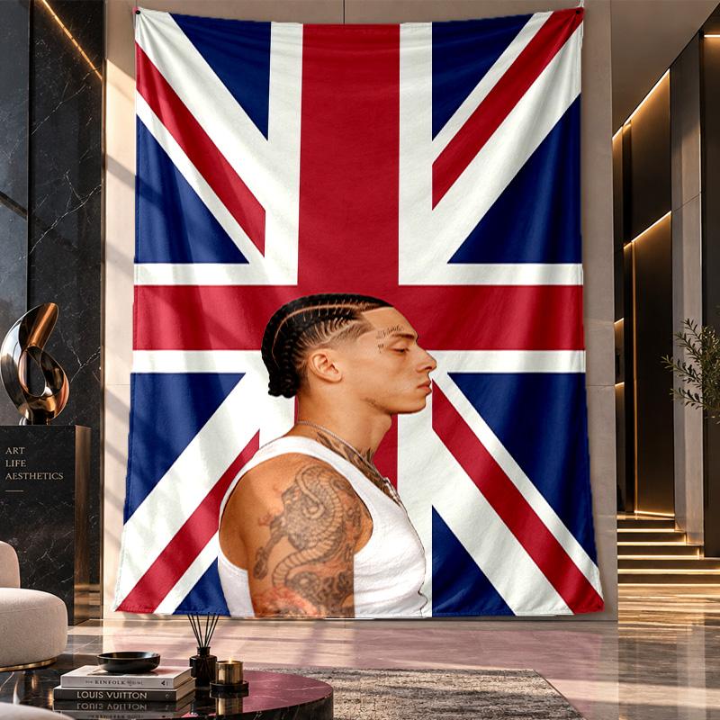 Wall Hanging Tapestry,Central Cee Printed Fabric Backdrop For Dorm Room Party Decoration