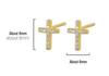 Elegante Damenohrringe: Echtes Gold Messing mit Zirkon und Diamanten