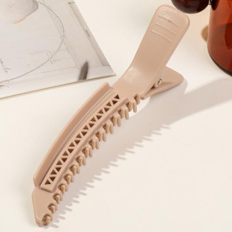 New Simple Hairpin Positioning Clip with Teeth Hairpin Natural Fluffy High Cranial Top Seamless Clip Hair Accessories
