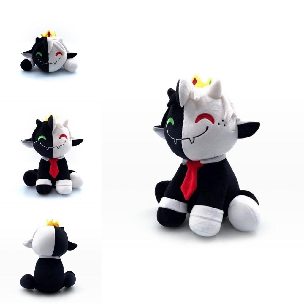 Adorable New Ranboo Sit Cute Plush Toy Black And White Smiley Sheep Doll For Kids