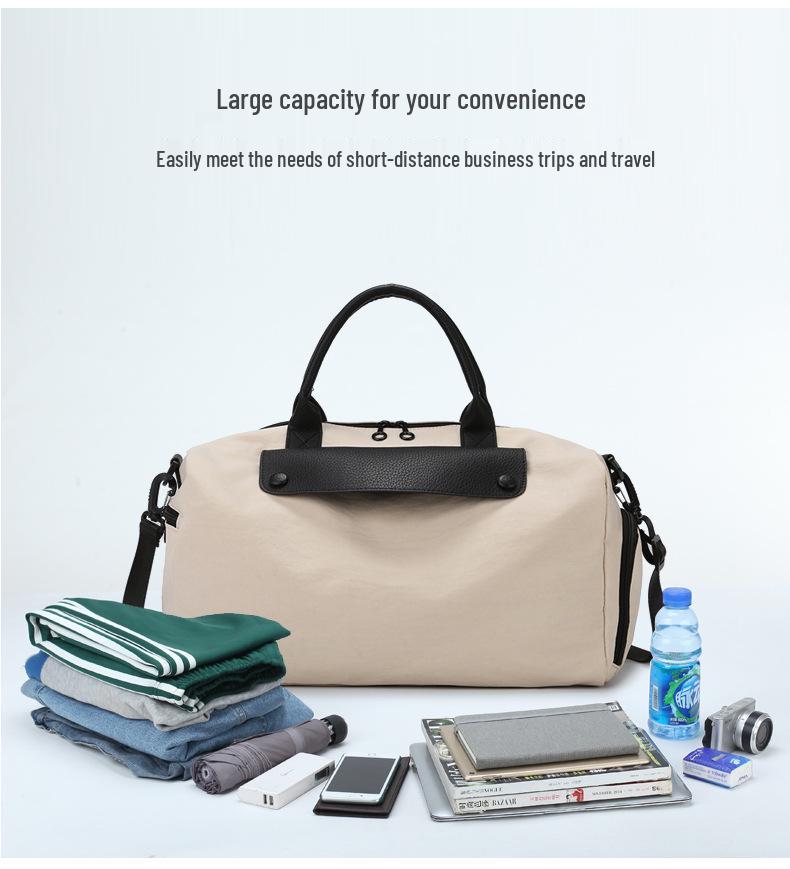Women's Large Capacity Short Trip Handbag: Dry/Wet Separation, Lightweight for Gym/Business, Single Shoulder Luggage Bag