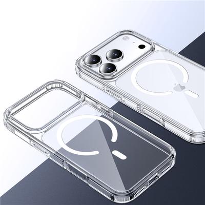 Crystal Transparent for Magsafe Magnetic Case For iPhone 17Air 17 17Pro 17Pro Max Clear Shockproof Cover for Wireless Charge