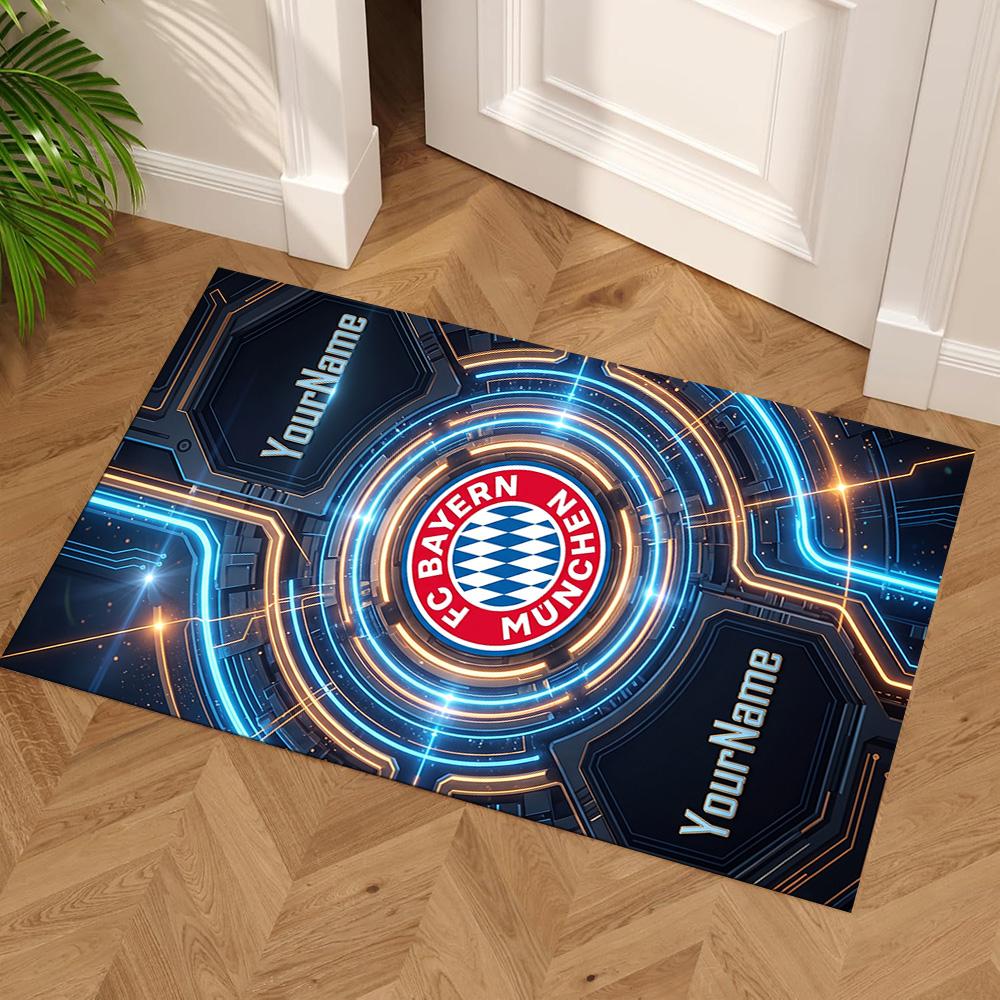 Bayern Munich Customize Your Name Carpet Perfect for Hallway Dining Room Game Room Playrooms Anti-slip Rug Decorate Offices
