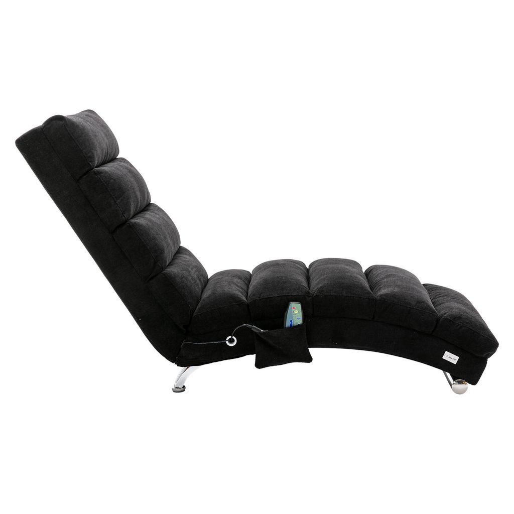 Full-body supported fixed sofa, soft vibration function and side pockets, modern living room furniture