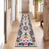 Moroccan Runner Rug - Machine Washable & Foldable Hallway Rug, Kitchen & Bedroom Mat Home Decor