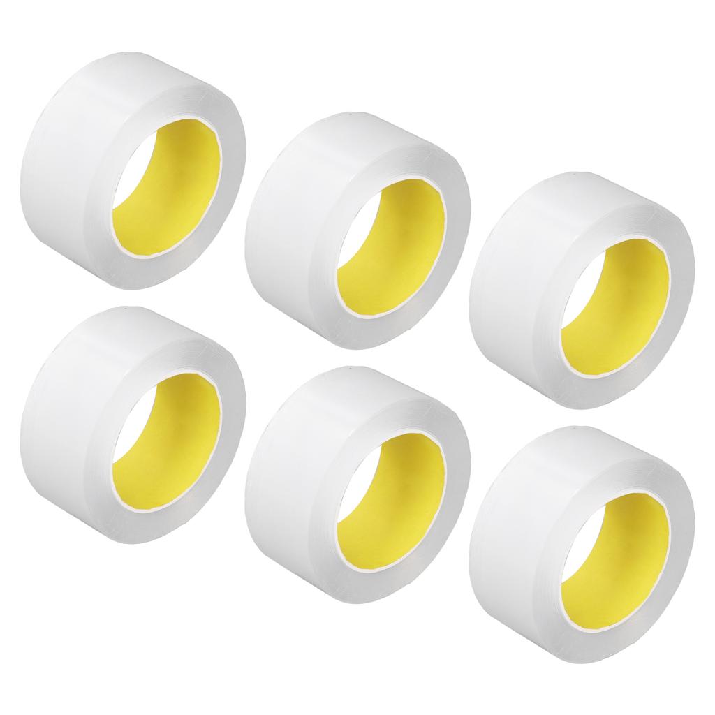 6 role de benzi dublu adezive, grosime 0,1 mm, lățime 50 mm, lungime 5 m, adeziv transparent pentru agățarea tablourilor