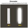 Motion Sensor LED Night Light USB Rechargeable Long-cut Strip Lamp for Kitchen Cabinet Wardrobe Staircase Closet Bedside Mirror Lamp