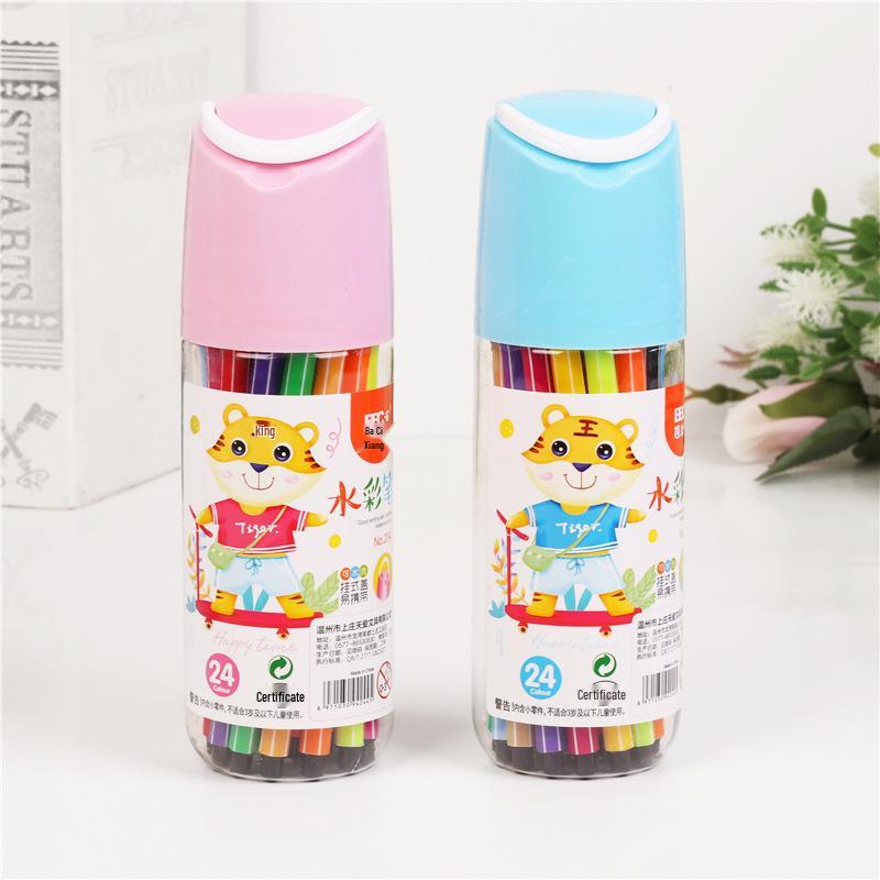 Watercolor Pen Set for Students - 12, 18, 24, 36 Colors - Ideal Back-to-School Gift for Kindergarten & Primary Kids' Drawing