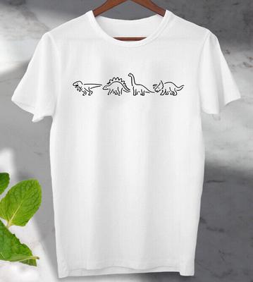 Dino T Rex Brontosaurus Dinosaurie Party T-shirt Unisex Herr Dam Topp