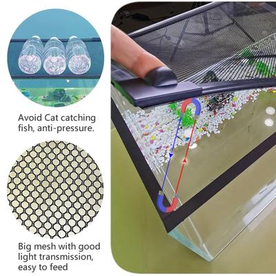 Fish Tank Lid Anti-jumping Net Cover Aquarium Screen Net Protect Fish Jumping Out of Fish Tank Reptiles Protect Aquarium Lid DIY