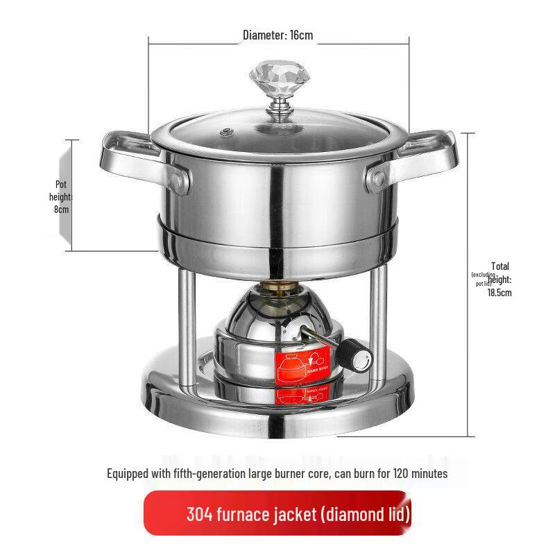 Mini Persönlicher Edelstahl Gas Hot Pot