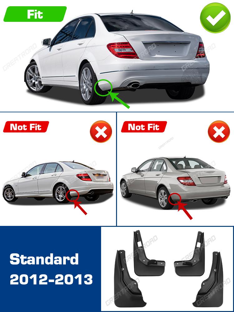 

For Mercedes Benz C-Class W204 2007-2013 2009 2010 2011 2012 Fender Mudflaps Splash Guards Mudguards Mud Flaps car Accessories