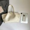 Large Capacity Soft Leather Tote Bag for Women, Minimalist Commuter Shoulder Bag, Multi-color Casual Top Handle Handbag