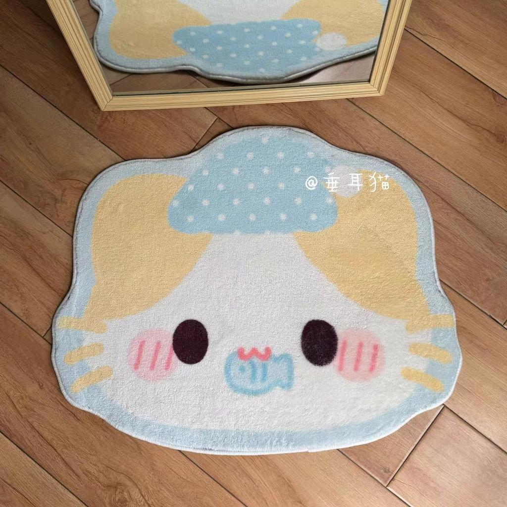 Cartoon Cute Bedroom Bedside Blanket Dresser Makeup Bathroom Bathroom Absorbent Non-slip Foot Pad