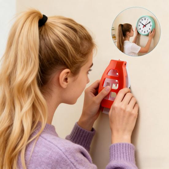 Picture Hanging Tool with Level, Photo Frame Hanging Leveling Tool, Precision Wall Mount Guide for Frames, Artwork, Wall Art, Mirrors