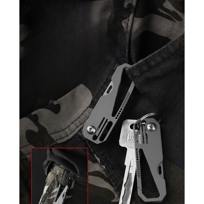 Titanium Knife Multifunctional Keychain Mini Edc Portable Unpacking Knife Sharp Portable Express Small Folding Knife.