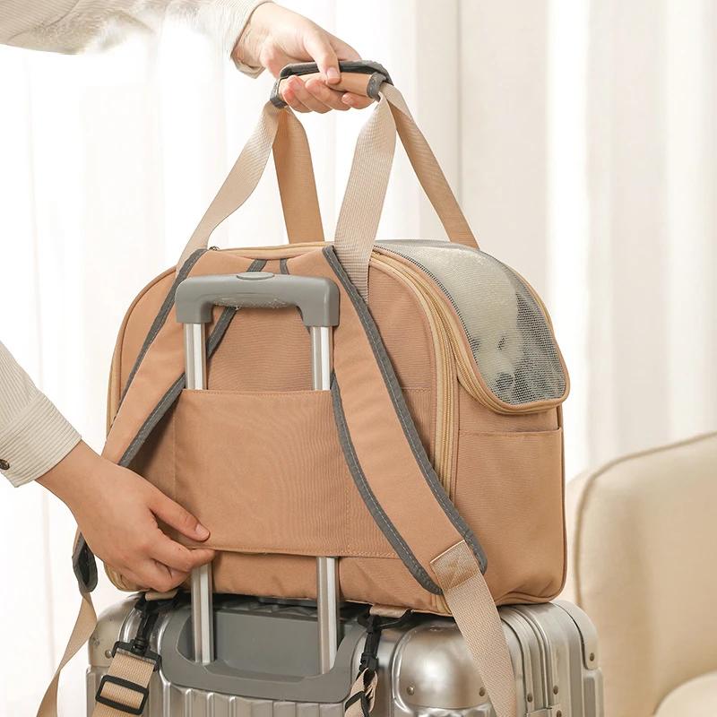 Dog Backpack Puppy Handbags Dog Transport Bag Pet Backpack Multifunctional Tent Pet Bag Puppy Carrier Pet Single Shoulder Bag