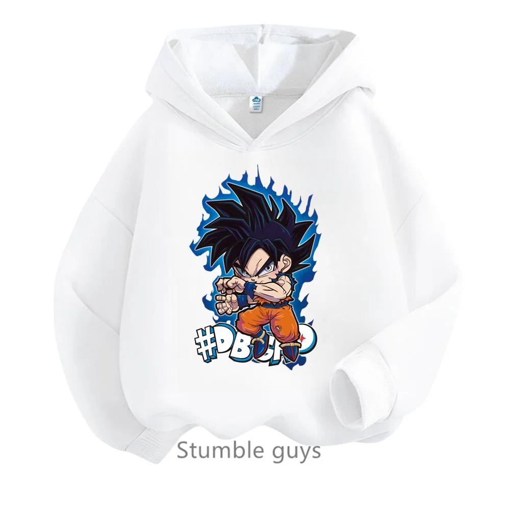 Kids Clothes Boys Dragon Ball Z Hoodie Spring and Autumn Clothes Children's Sweatshirt Cartoon Long Sleeve Hooded Sweatshirt