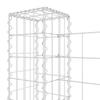 Vidaxl Ogrodzenie Gabionowe Z 3 Słupkami, Żelazo, 260X20X100 Cm