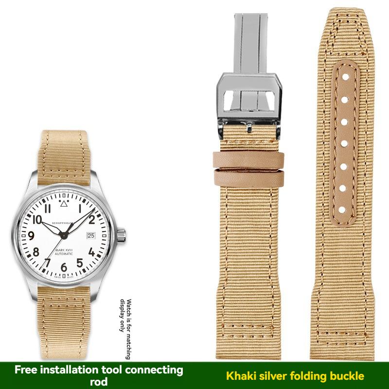 Voor IWC pilot Mark XVIII Spitfire Portugal serie outdoor sporten nylon canvas horlogeband voor heren 20 21 22MM