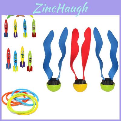 Interaktives Schwimmbad Tauchspielzeug Ringe und Torpedo Set für Kinder Alter 3 bis 6