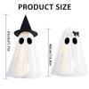 Cute Witch Hat Ghost Decor Spooky Light Up Halloween Ghost Decorations For Indoor Home Mantel Shelf DIY Ghost Tabletop Decor