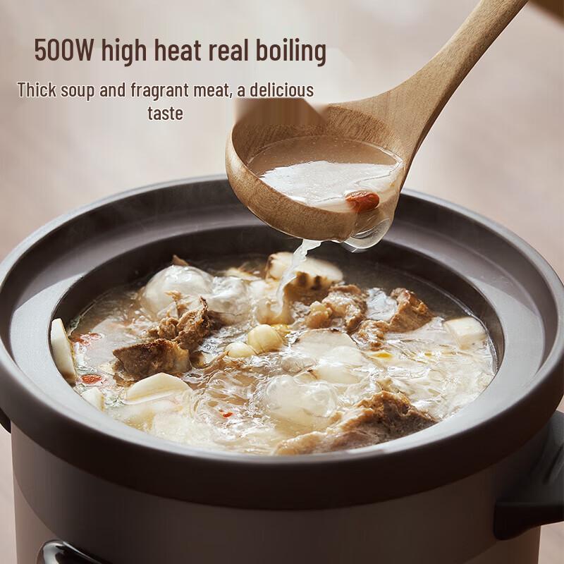 SUPOR 5L Smart Electric Stew Pot with Purple Clay Liner
