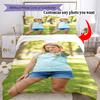 Personalizza Foto Personalizza la tua foto Set Biancheria da Letto Copripiumino Traspirante con Federe Decorazione per la Casa Regalo di Compleanno